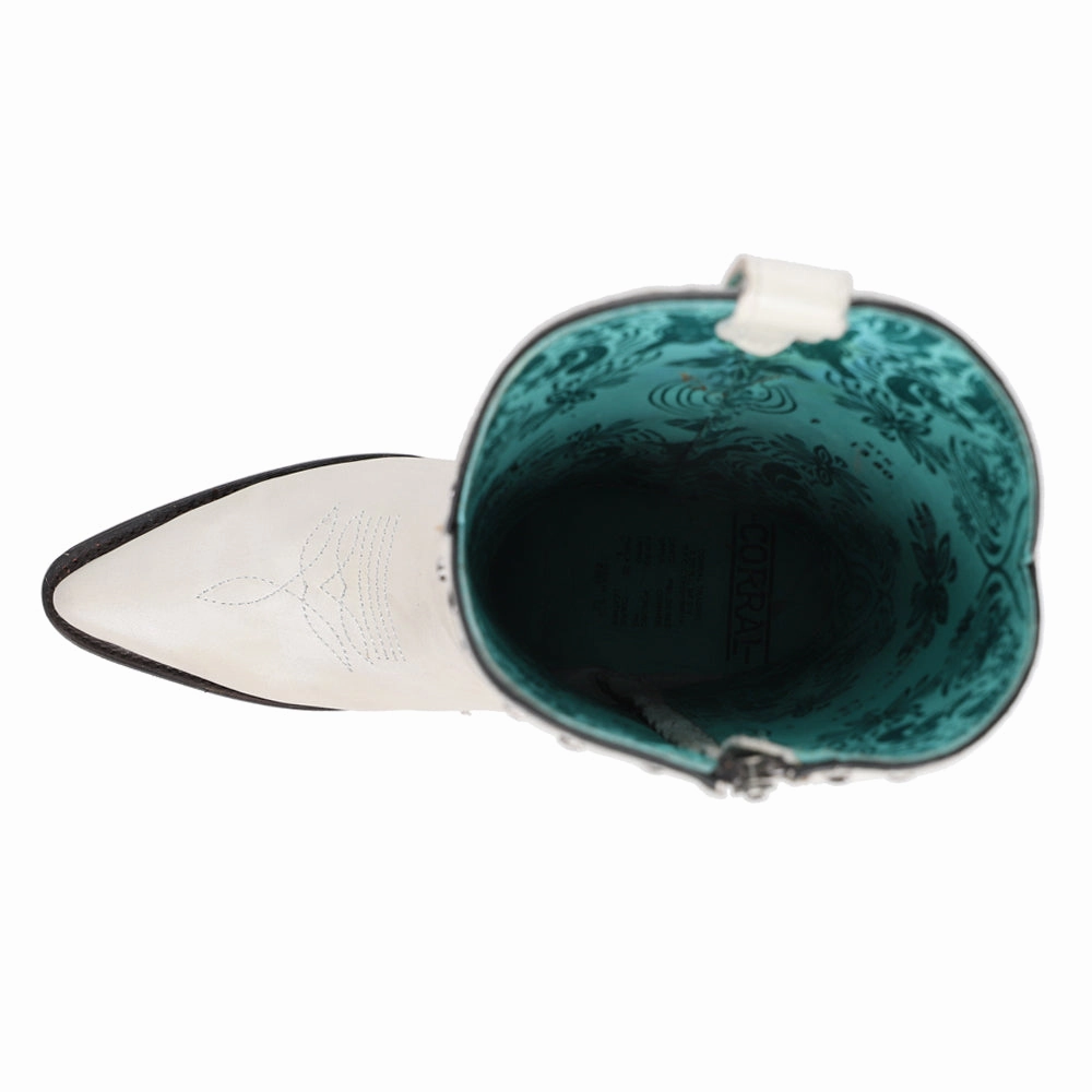 Tall Embroidered Studded Pointed Toe Cowboy Boots Stylish