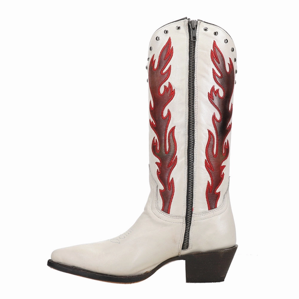 Hiking Fit Tall Embroidered Studded Pointed Toe Cowboy Boots