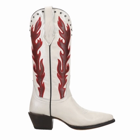 Festival Ground Minimal Mood Tall Embroidered Studded Pointed Toe Cowboy Boots