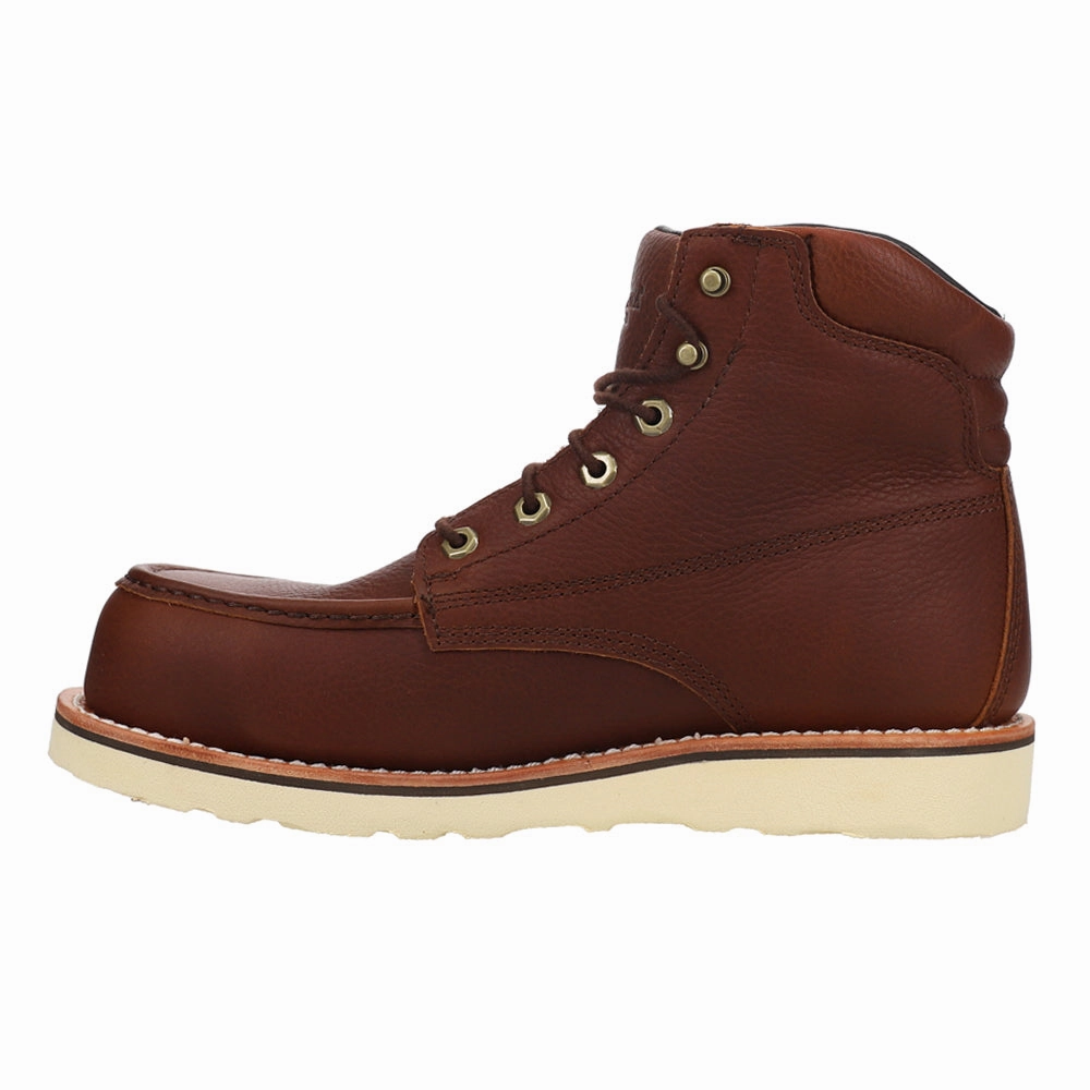 Edge Walker 6 Inch Waterproof Nano Composite Toe Lace Up Wedge Boots Compression Molded EVA suede - type