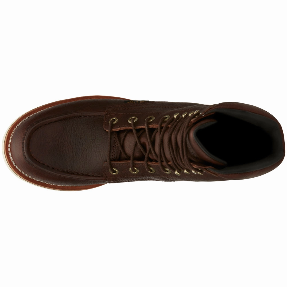 Edge Walker 8 Inch Waterproof Lace Up Wedge Work Boots Dynamic Traction Pattern