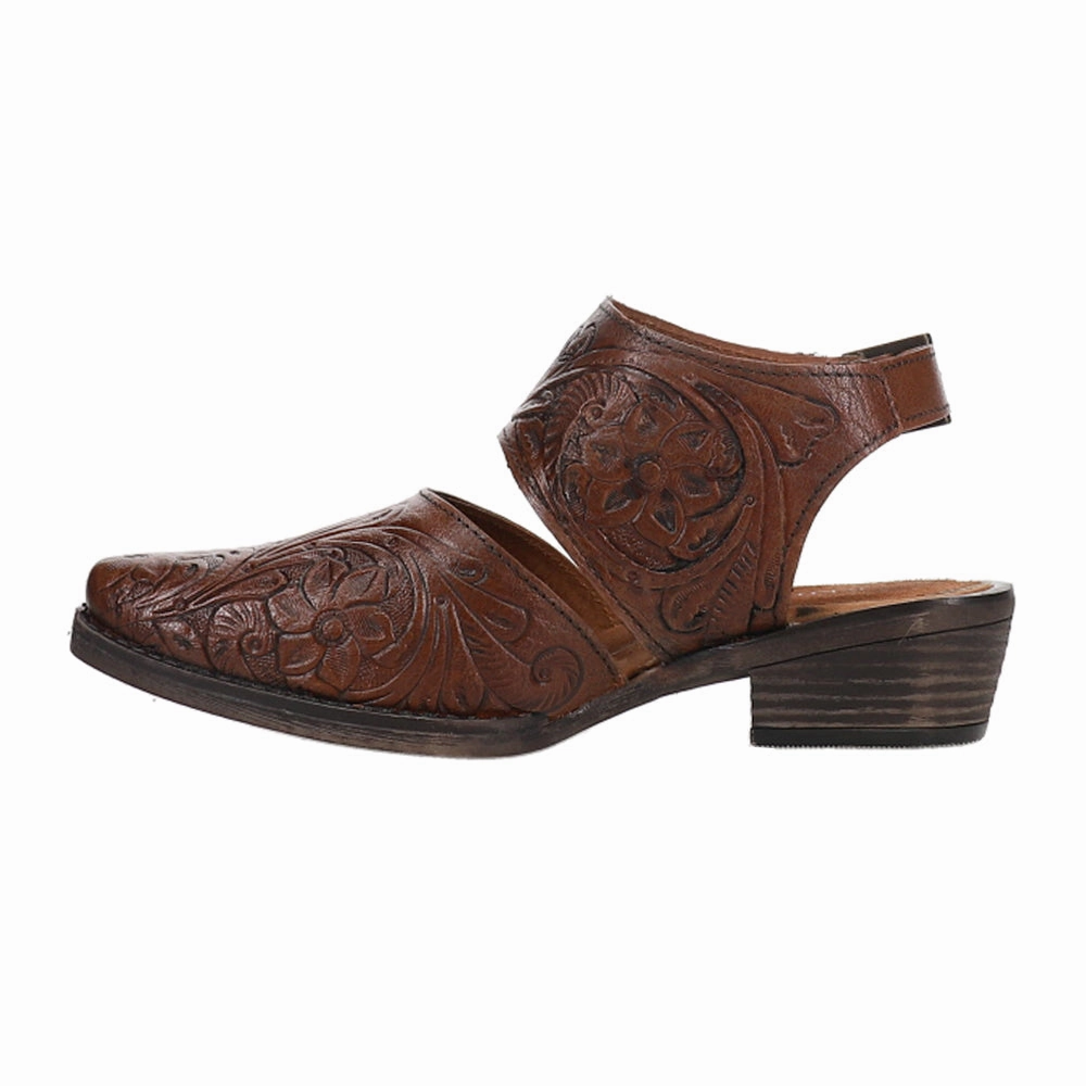 Dianna Tooled Snip Toe Mule Booties Urban Style