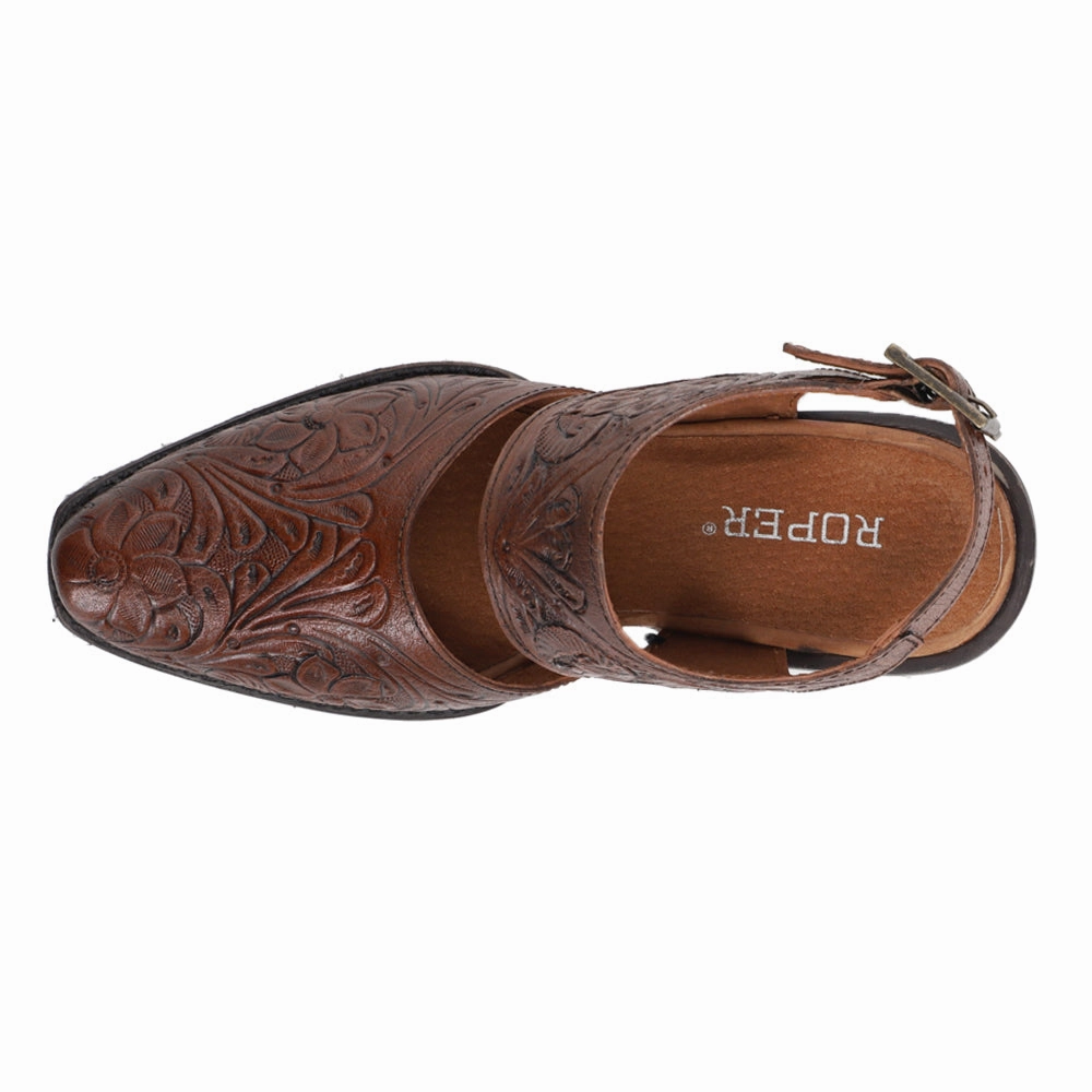 Dianna Tooled Snip Toe Mule Booties Grippy Outsole Adventure Seeker