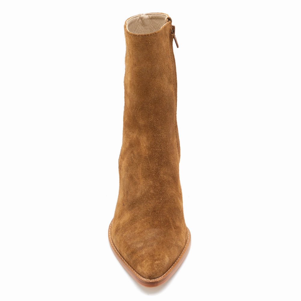 Handmade Craft Caty Pointed Toe Zippered Booties