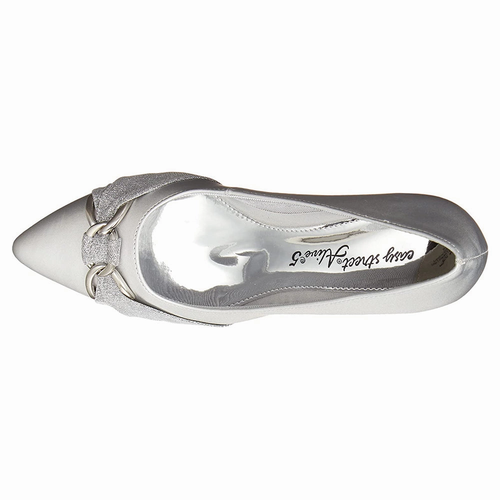 Electa Glitter Pointed Toe Pumps Safety Shade High-End Leather