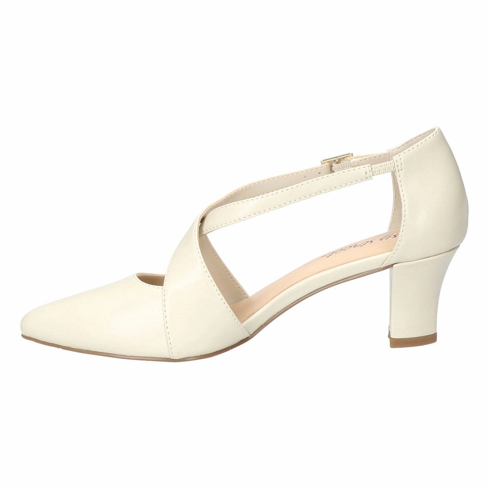 Elegance Pointed Toe Evening Pumps Lace Up Design