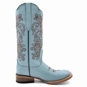 Ella Embroidered Square Toe Cowboy Boots Stable Fit
