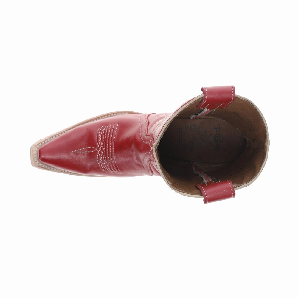 Embroidered Ankle Snip Toe Pull On Cowboy Booties Tough Grip