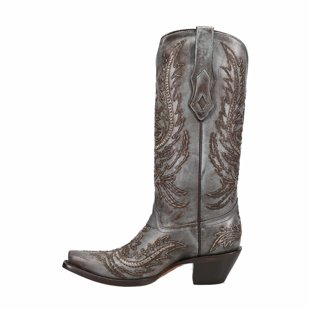 Embroidered Snip Toe Cowboy Boots Steel Guard Clean Finish