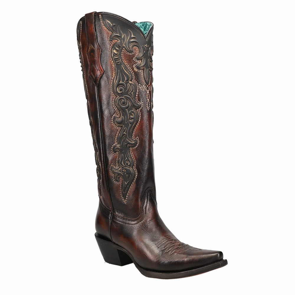 Athletic Edge Embroidered Snip Toe Cowboy Boots