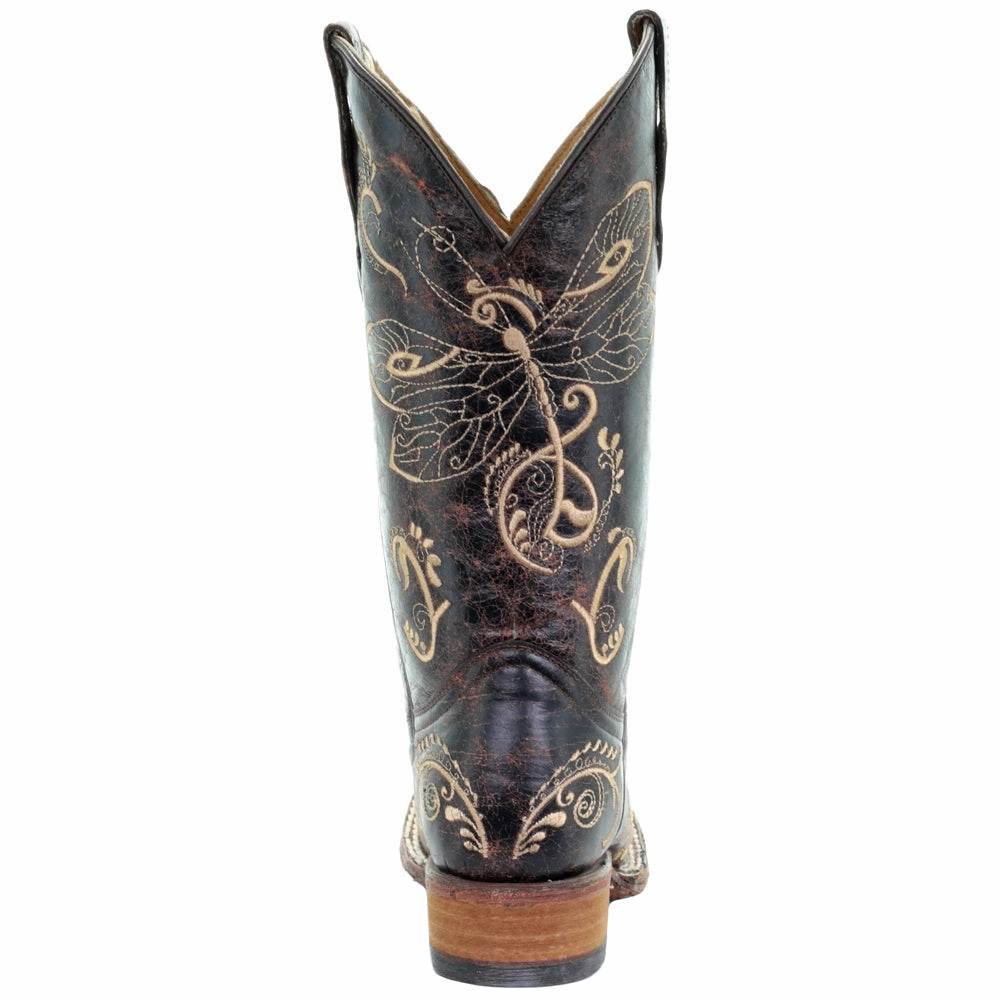 Embroidered Square Toe Cowboy Boots Stage Show