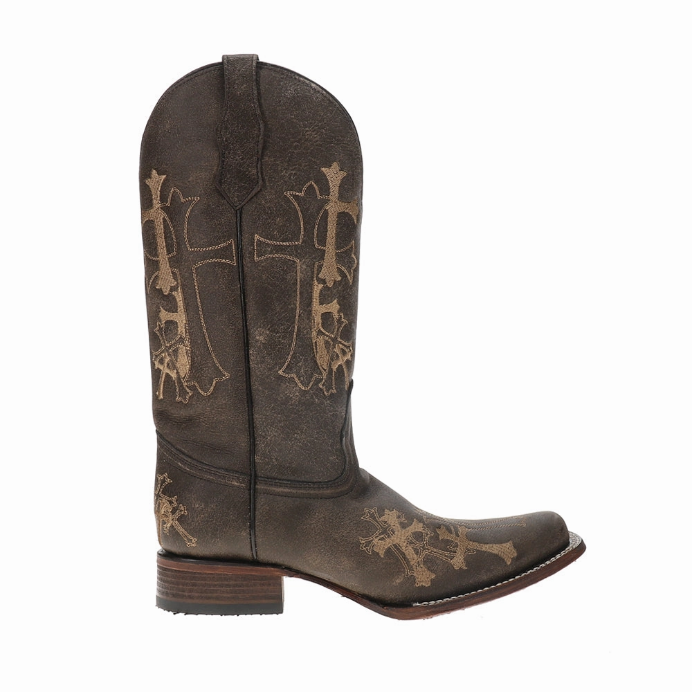 Breathable Work Commute Embroidered Square Toe Cowboy Boots
