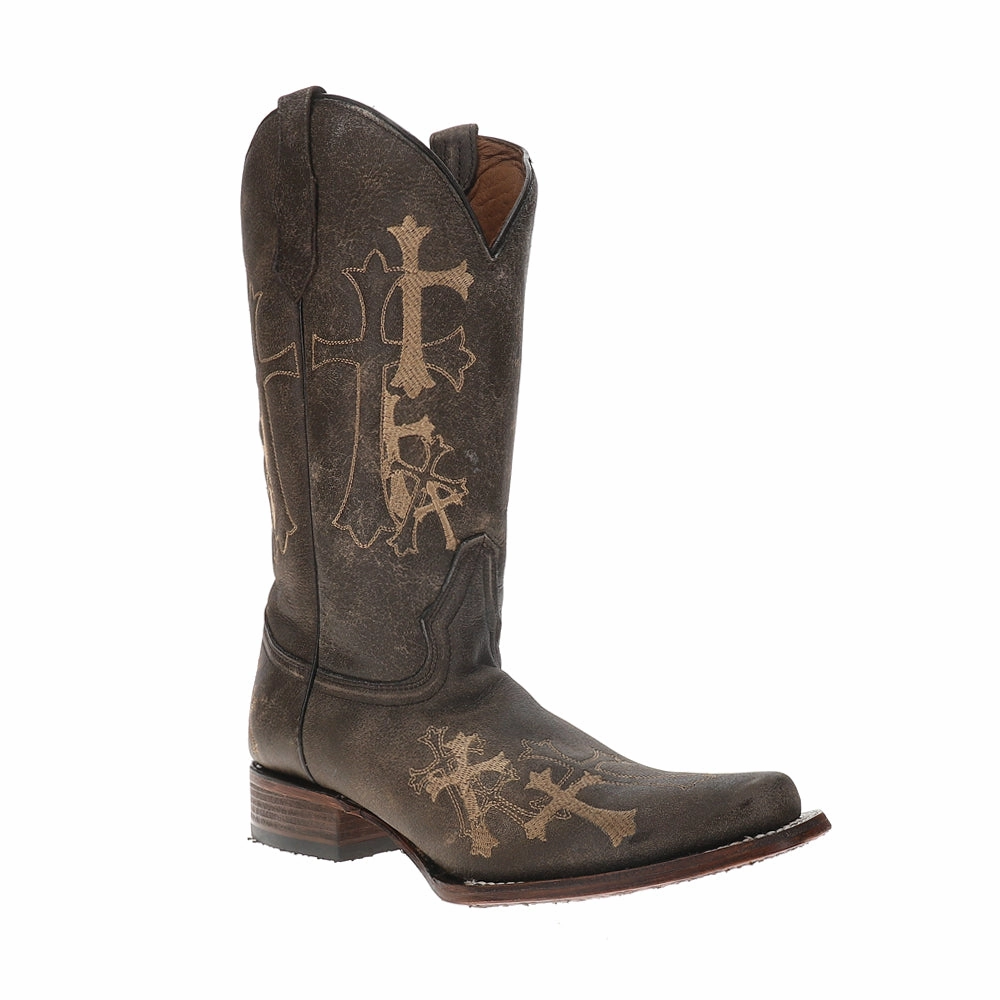 Adjustable Quality Design Embroidered Square Toe Cowboy Boots