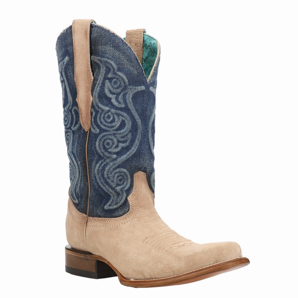 Support frame All Weather Mountain Climber Embroidered Square Toe Pull On Cowboy Boots