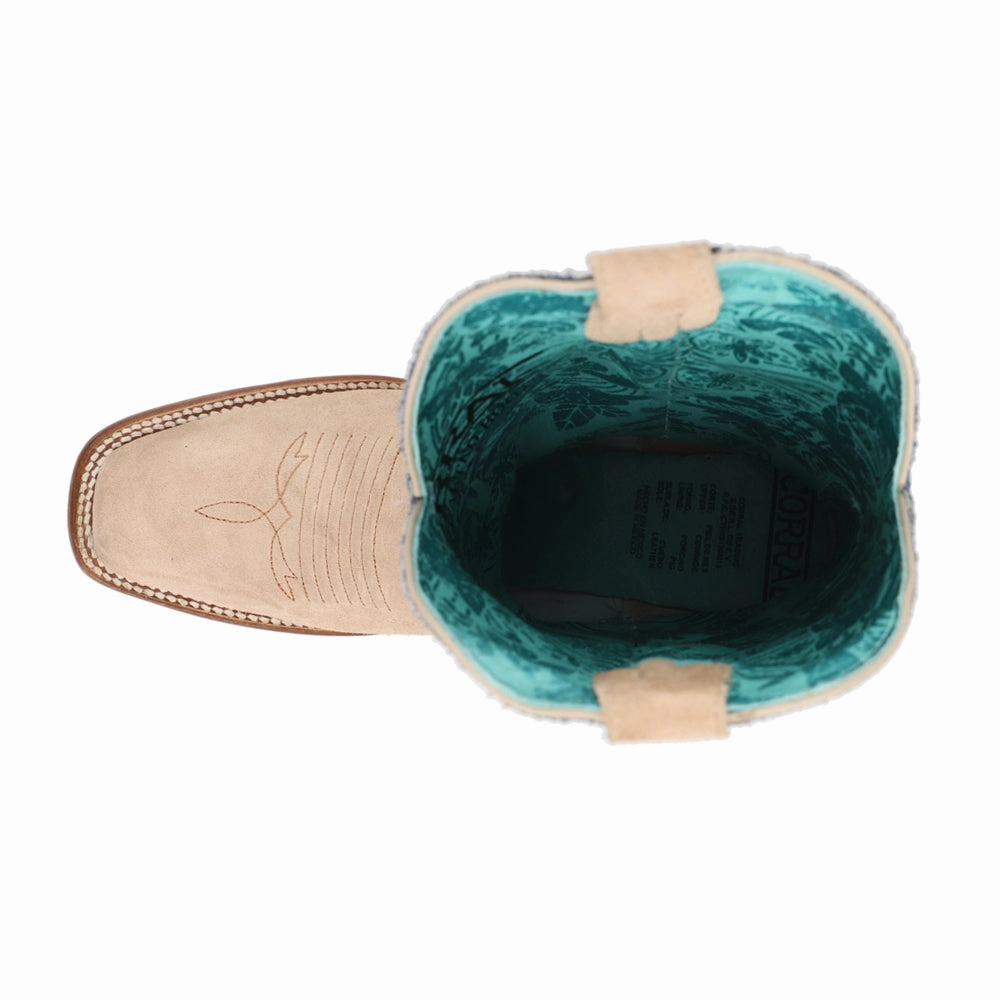 Embroidered Square Toe Pull On Cowboy Boots Stable Support Mountain Hike Korean Trend