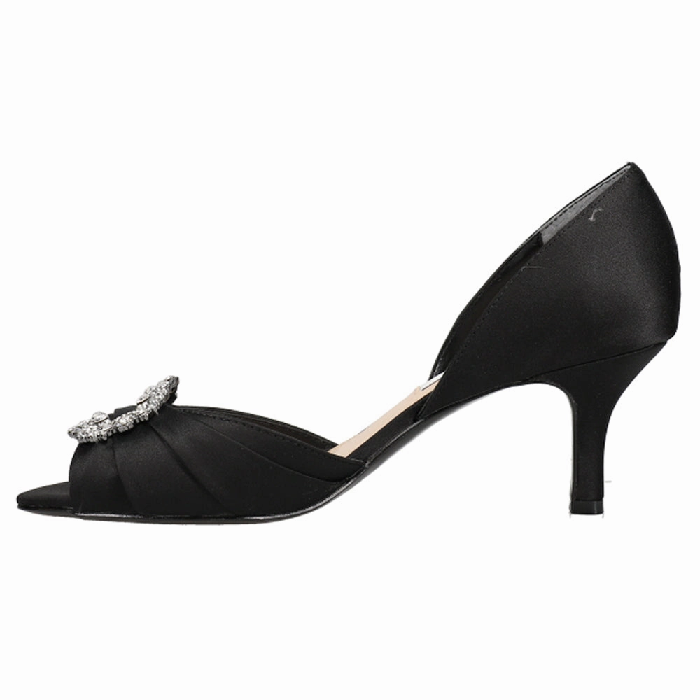 Even Pace Corrine Rhinestone Peep Toe Evening Pumps