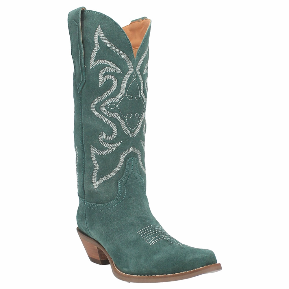 Out West Embroidered Snip Toe Cowboy Boots Rapid Lacing System Mountain Path