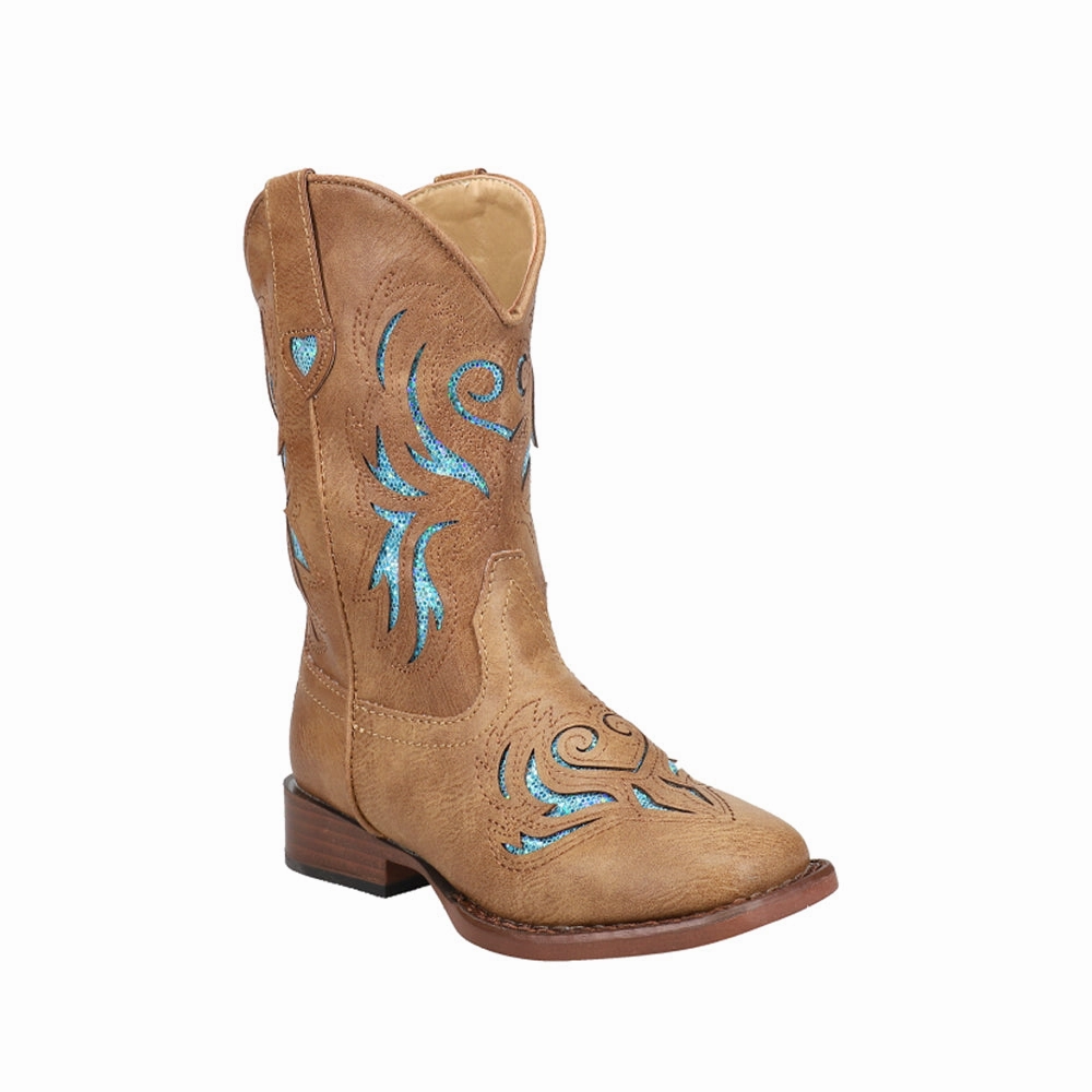 Insulated Urban Commute Glitter Breeze Square Toe Cowboy Boots (Little Kid-Big Kid)