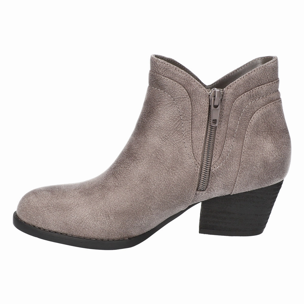 Leather Cool Ready Use Trust Round Toe Zippered Booties