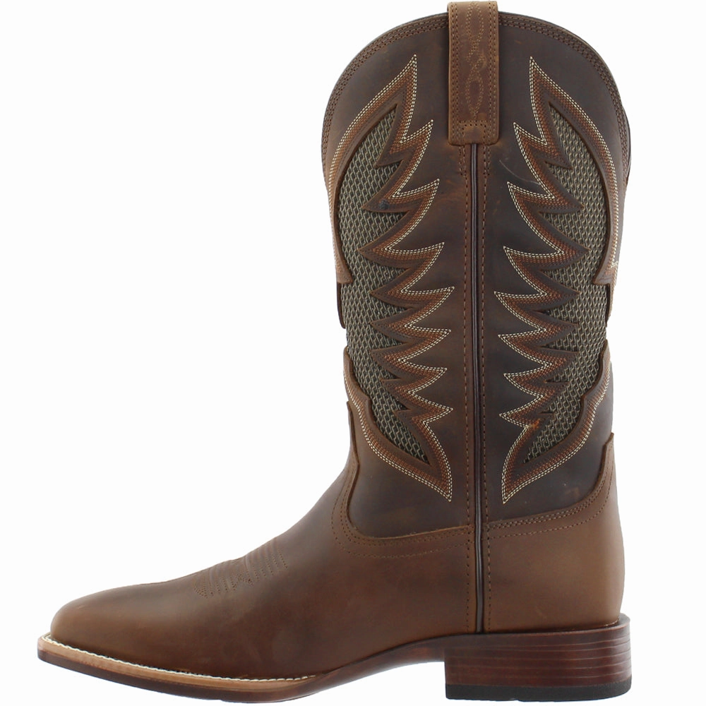 VentTEK Ultra Square Toe Pull On Cowboy Boots toe - box - level