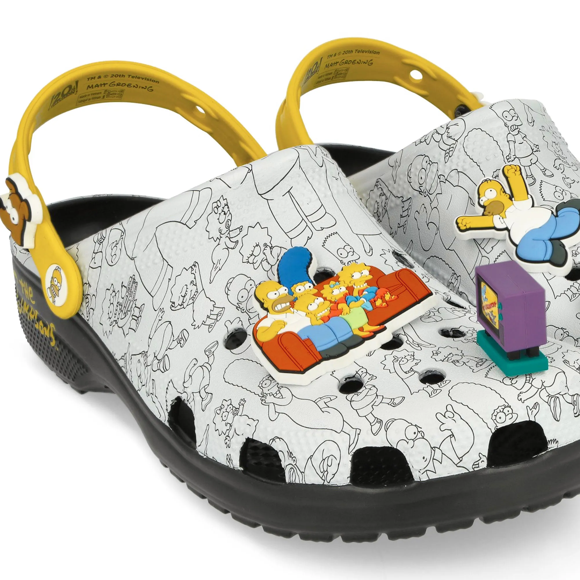 The Simpsons Classic Clog Knit Fabric Design