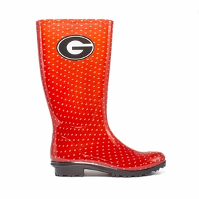 University of Georgia Polka Dot Round Toe Rain Boots Cold-resistant