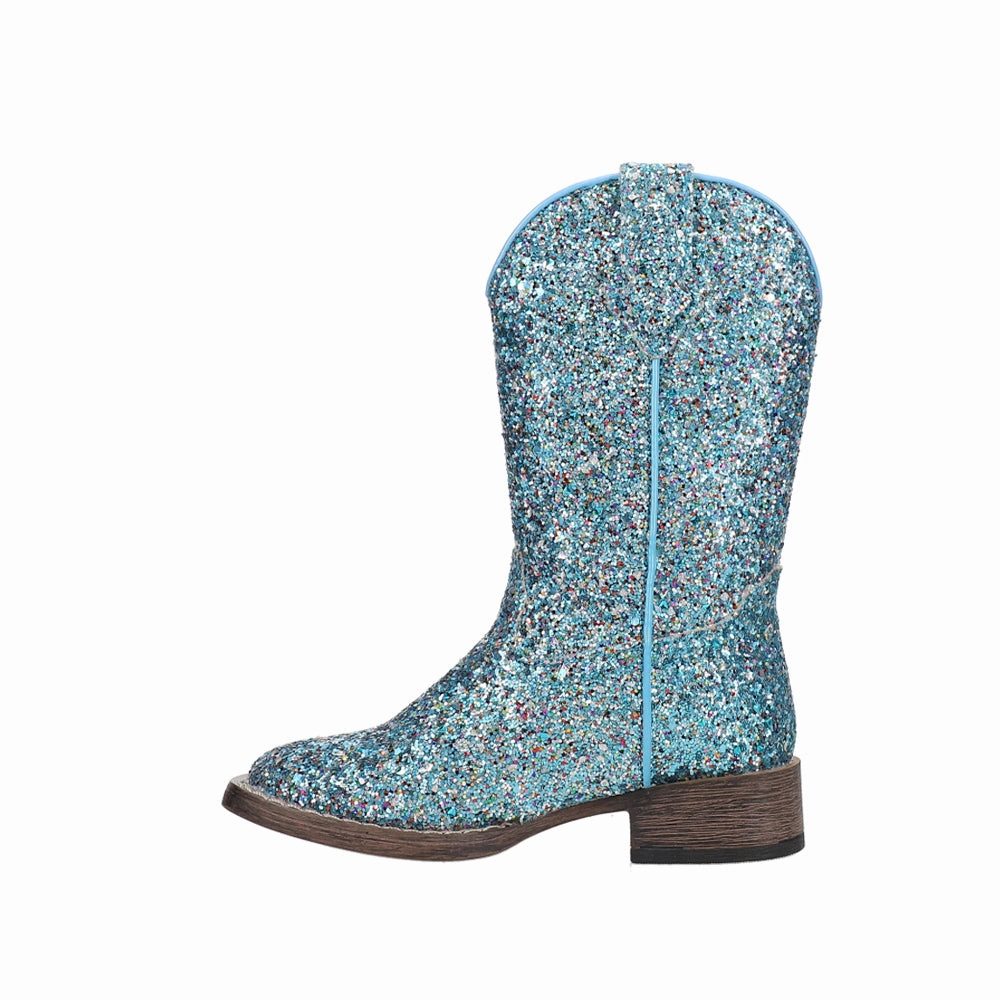 Glitter Galore Square Toe Cowboy Boots (Little Kid) Winter Footwear Adventure Time