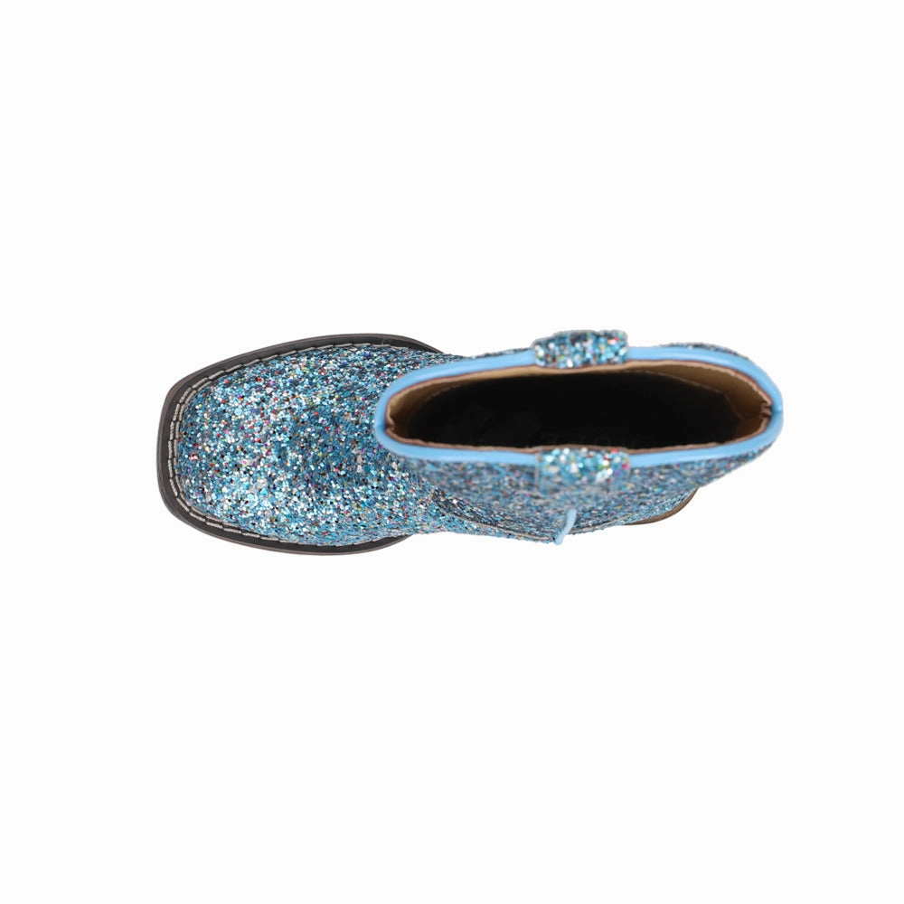 Glitter Galore Square Toe Cowboy Boots (Little Kid) Work Function Eco Material Cold Weather Commuter