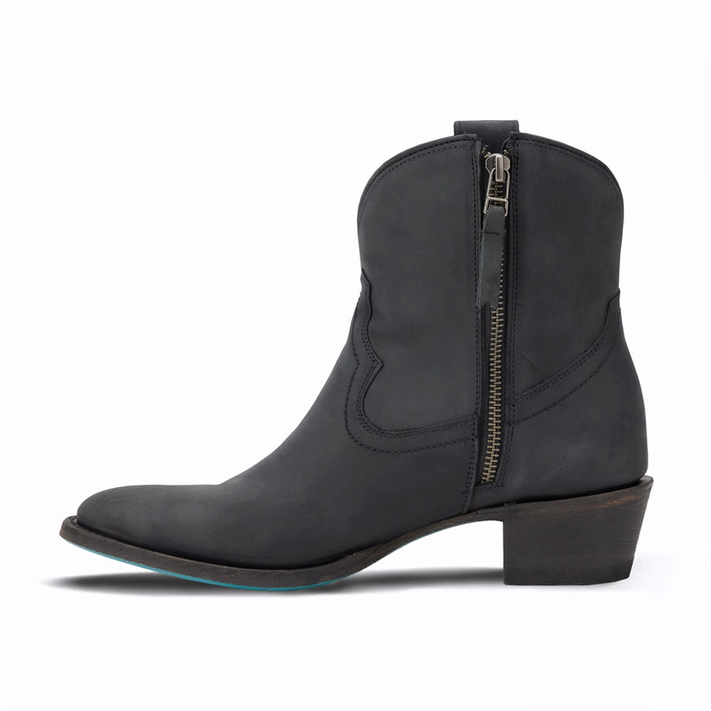 Smart Style Plain Jane Zippered Round Toe Cowboy Bootie