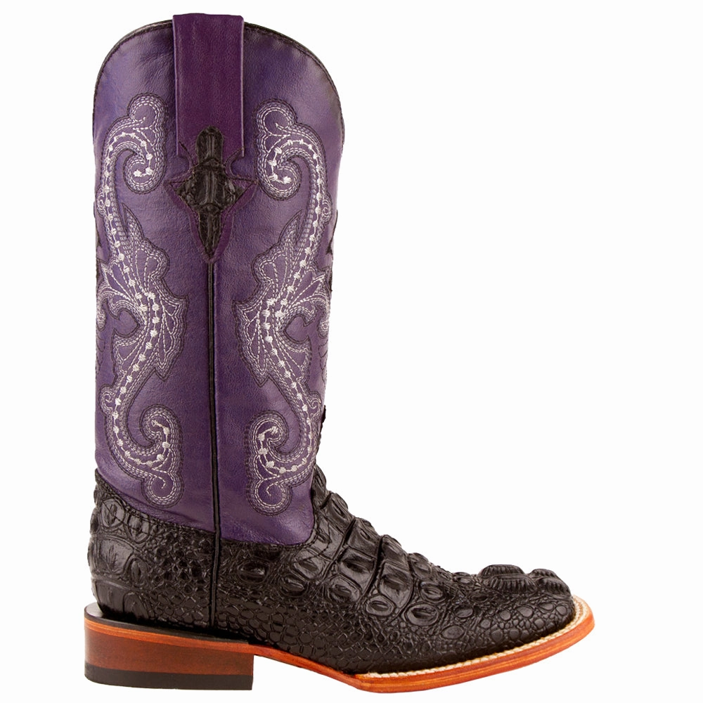 Rancher Caiman Print Square Toe Cowboy Boots mud proof