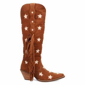 Super Star Fringe Tooled Inlay Snip Toe Cowboy Boots Long Hike