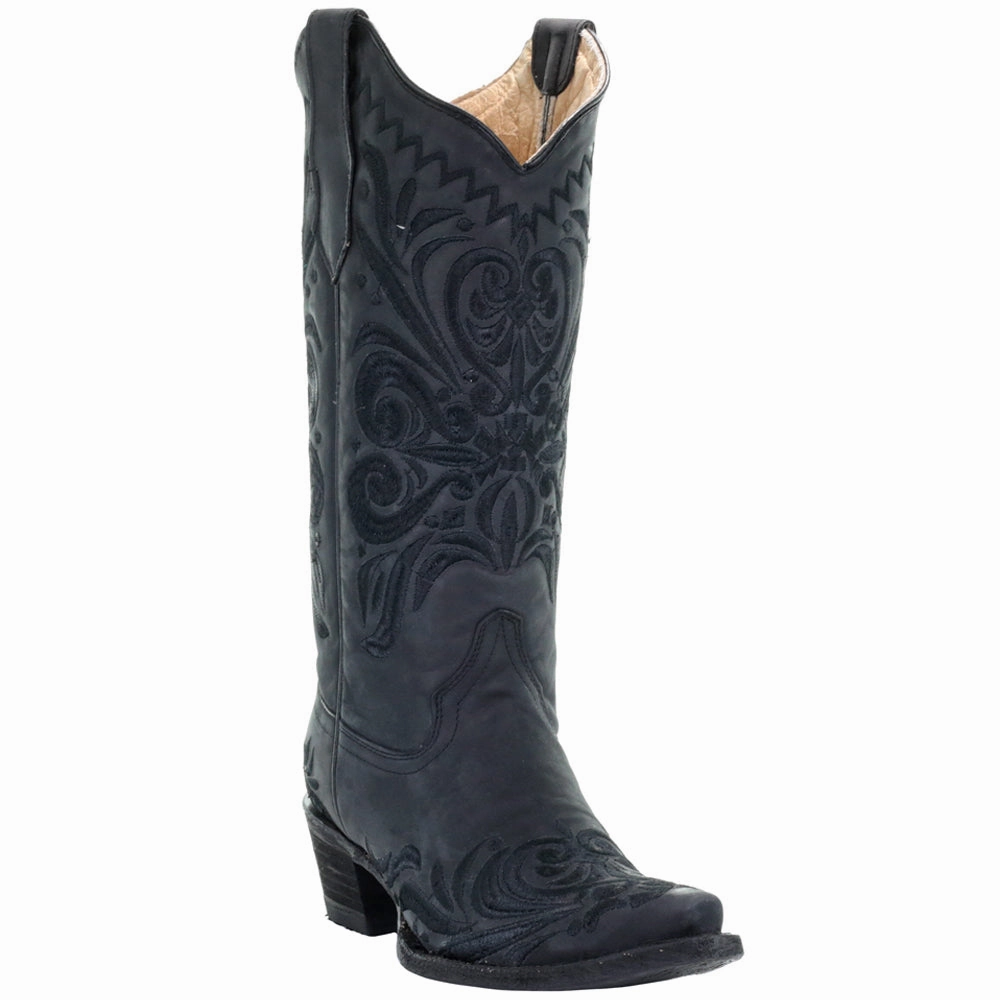 BreathableMesh Durable Shell Work Commute Filigree Embroidery Snip Toe Cowboy Boots