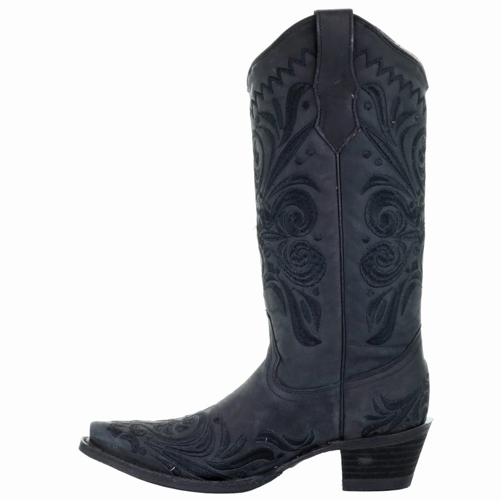 Filigree Embroidery Snip Toe Cowboy Boots Tokyo Mode