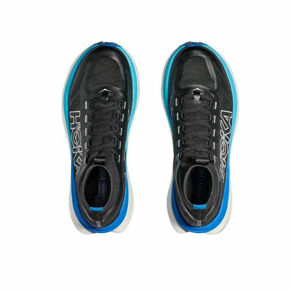 All Terrain Traction running on a wooden track shoes HOKA TECTON X 3 Women ??????????????????????