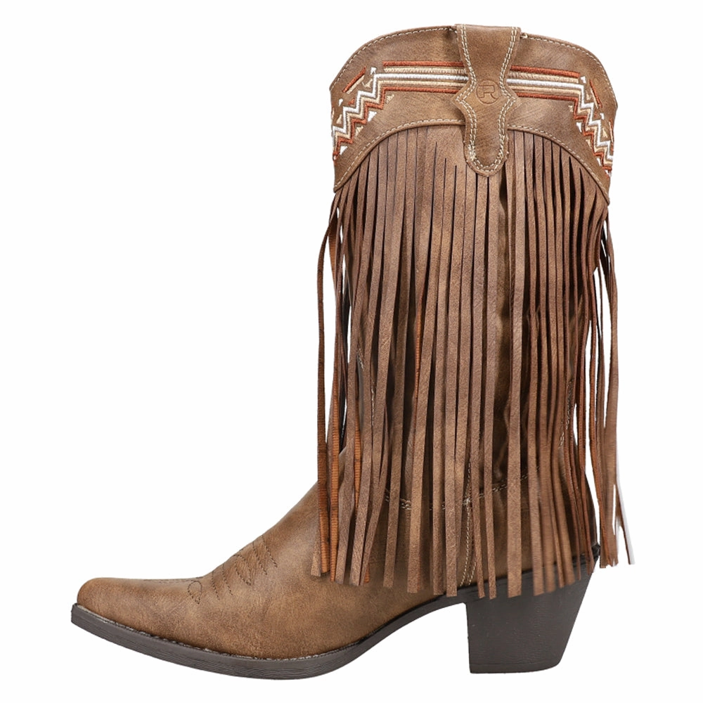 Fringes Snip Toe Cowboy Boots Urban Fashion