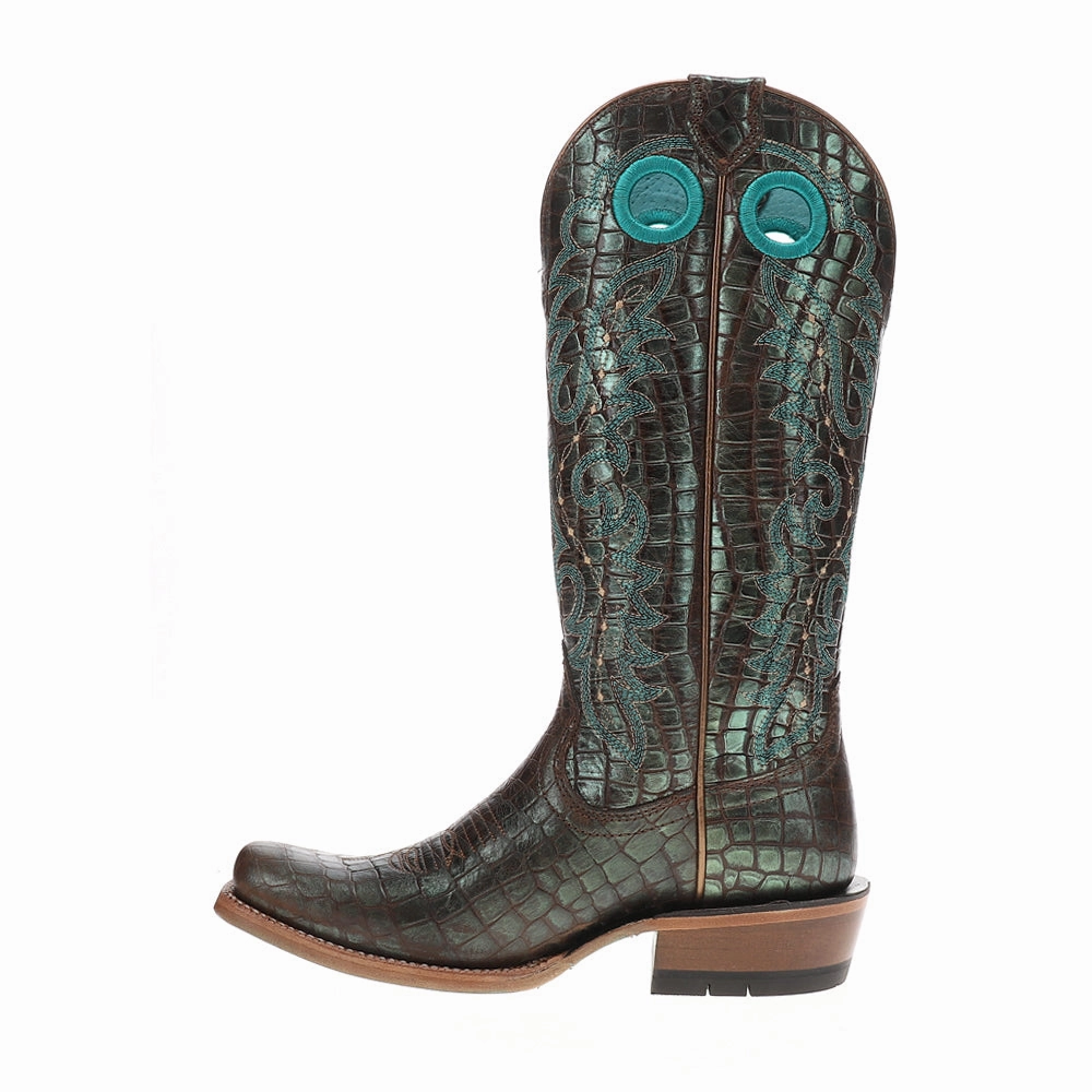 Futurity Boon Croc Snip Toe Pull On Cowboy Boots Secure fit
