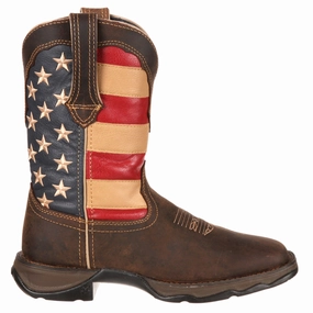 Lady Rebel Patriotic Square Toe Cowboy Boots Fashion Fit
