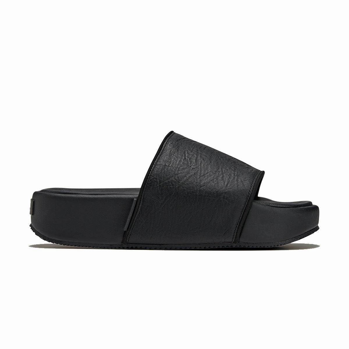 Leather Slides 'Black' mesh - type All Day Wear Comfort