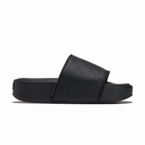 Leather Slides 'Black' mesh - type All Day Wear Comfort