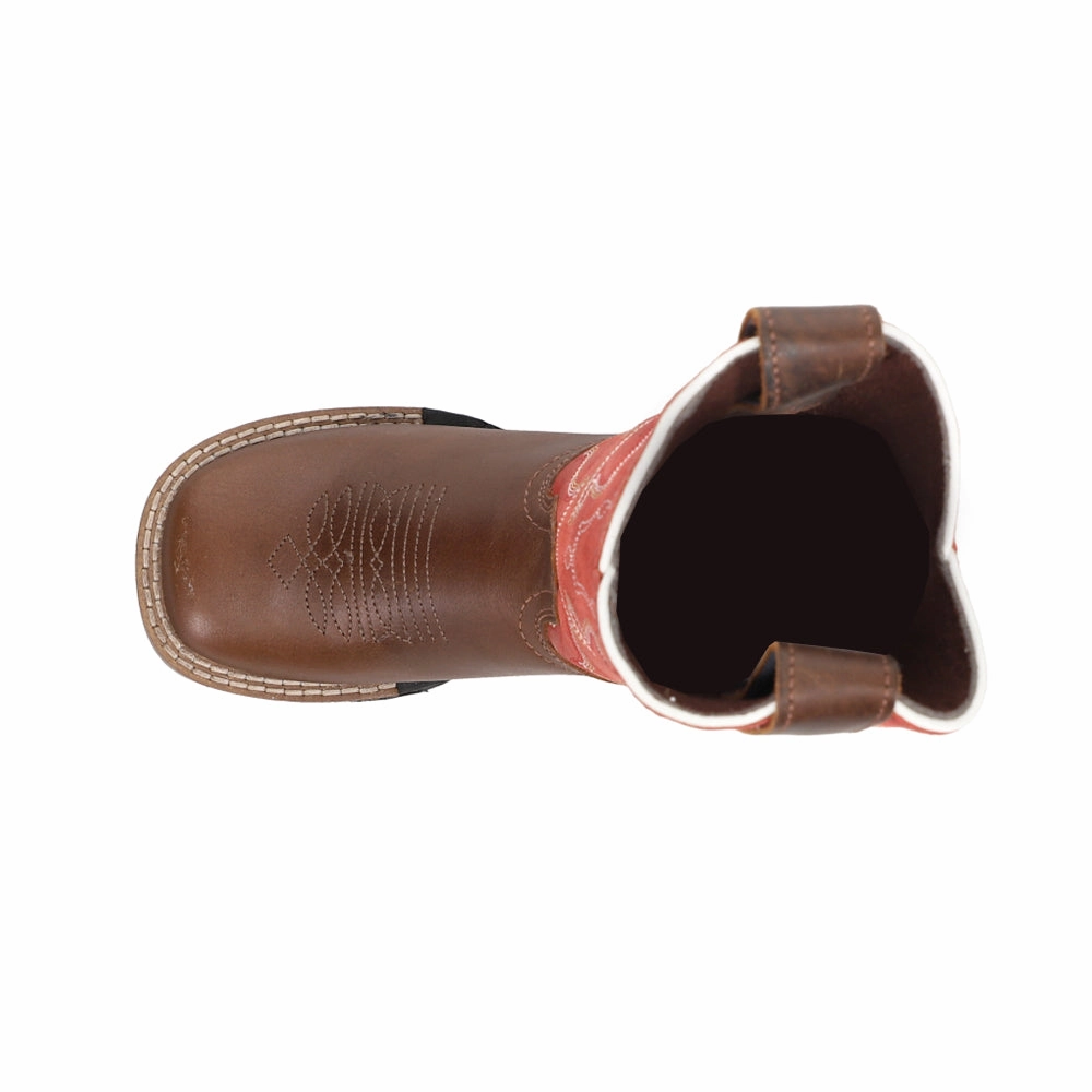 Flexible Frame Trail Exploration abrasion resistant coating Monterey Embroidered Square Toe Cowboy Boots (Youth)