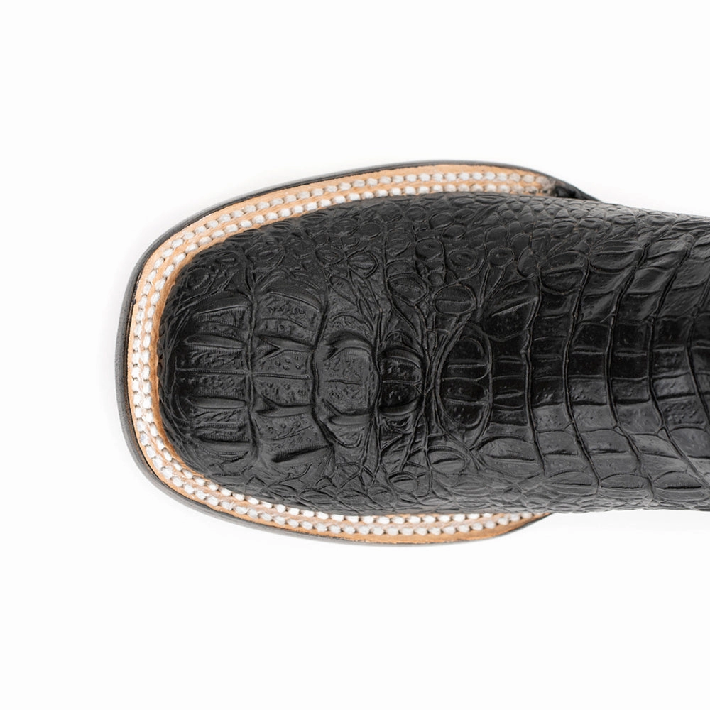 Stampede Croco Print Square Toe Cowboy Boots Insulated Interior Footbed