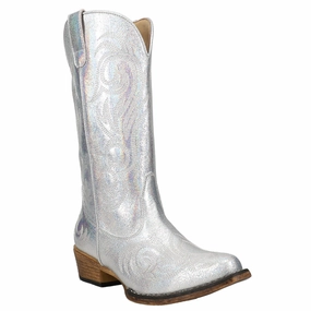Breathable All Day Wear Eco Material Hiking Trails Riley Metallic Embroidered Snip Toe Cowboy Boots
