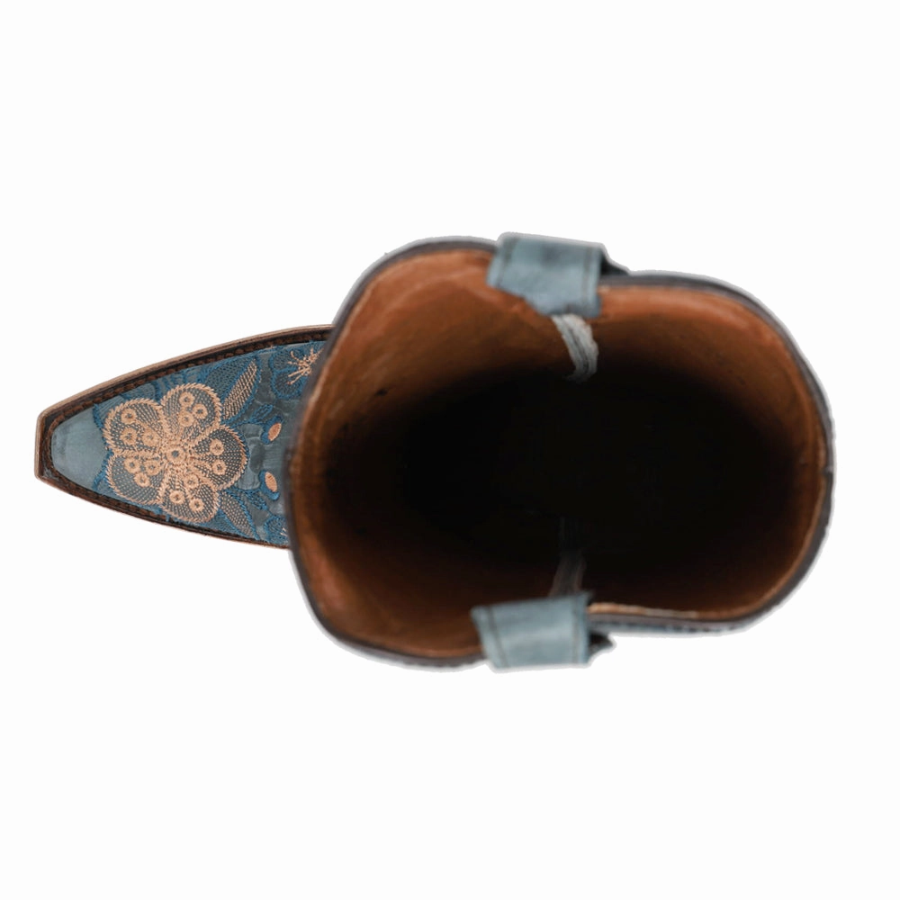 Floral Embroidered Snip Toe Pull On Cowboy Boots Rugged Built Daily Walks Quick   Dry