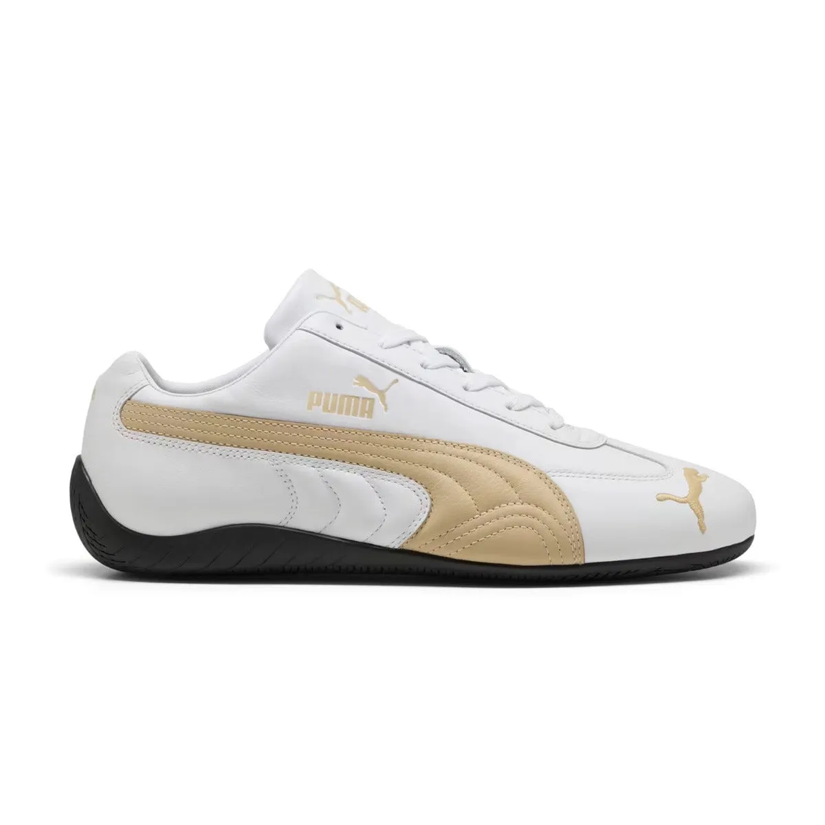 Speedcat Leather 'White Toasted Almond' wide - fitting