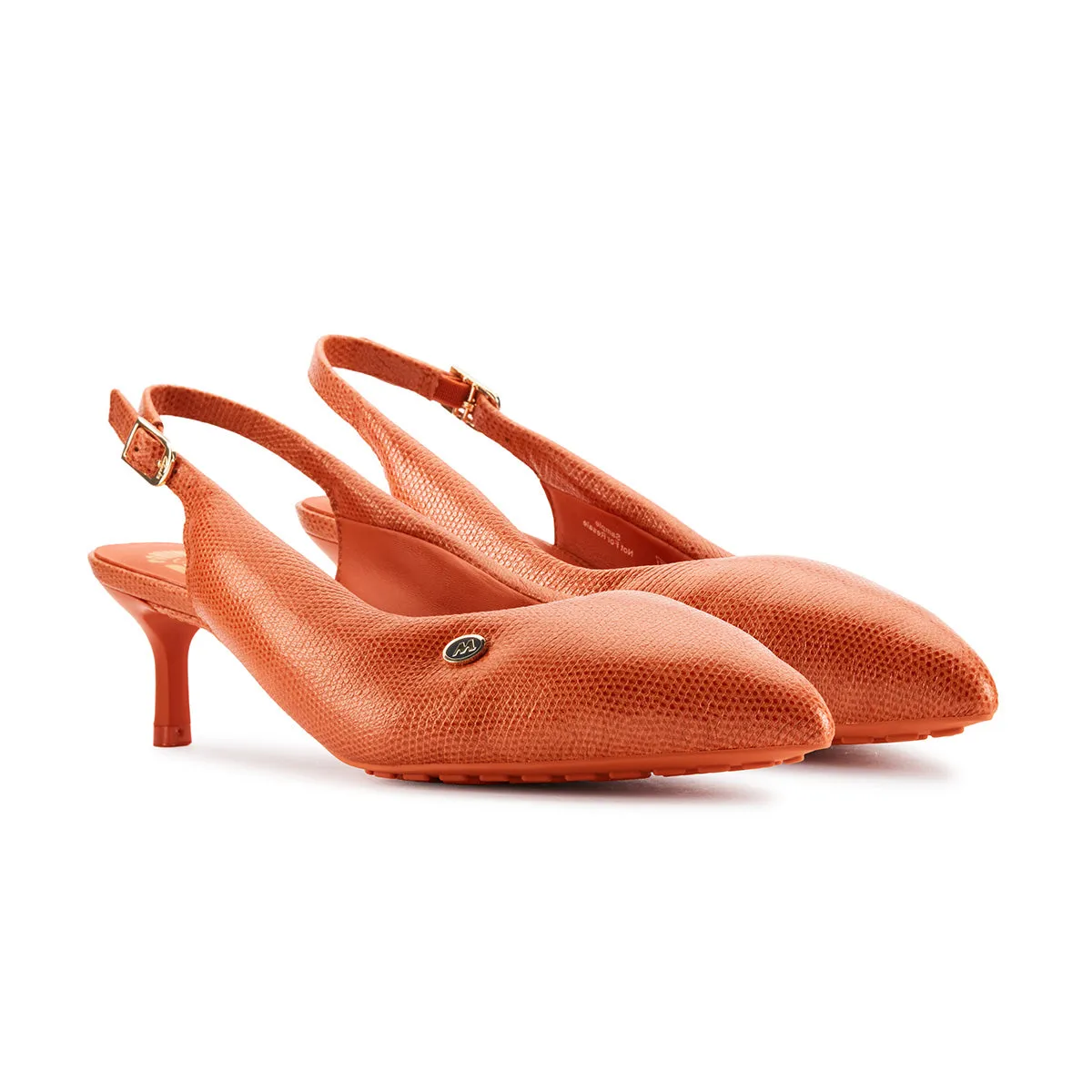 All-weather sole Recycled Composite Materials   Martine rose Wmns CUR Sling 1 'Orange Interest Leather'