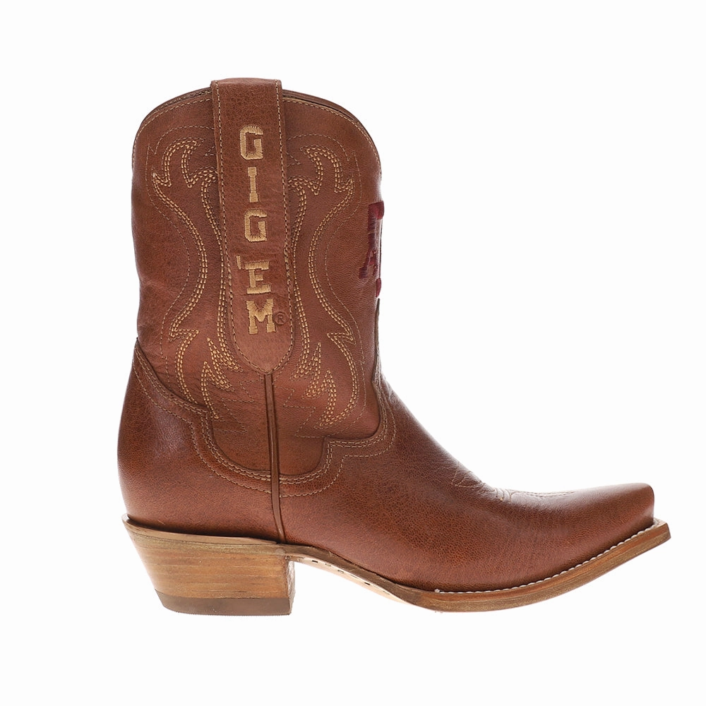 Texas A&M Gameday Snip Toe Pull On Cowboy Booties waterproof construction High   Performance