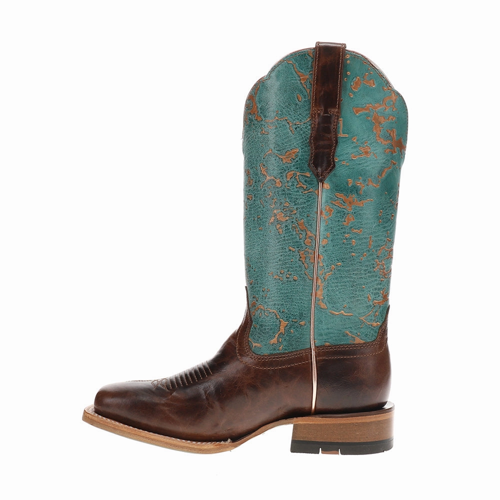Frontier Farrah Square Toe Cowboy Boots All Day Wear Fashion Comfort