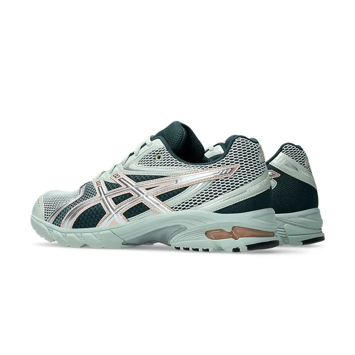 GEL-DS Trainer 14 'Lichen Rock Pure Silver' Lace Lock Mechanism