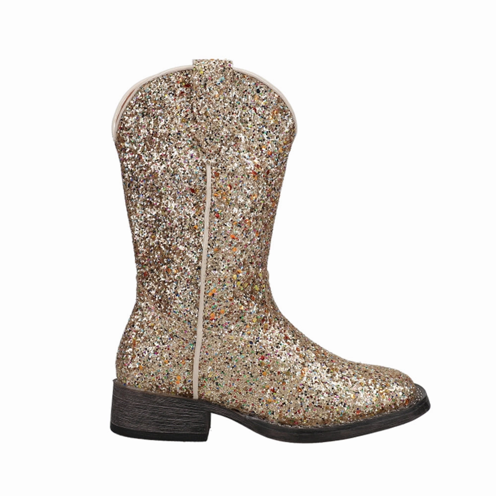 Glitter Galore Square Toe Cowboy Boots (Little Kid-Big Kid) Rugged Built Daily Walks