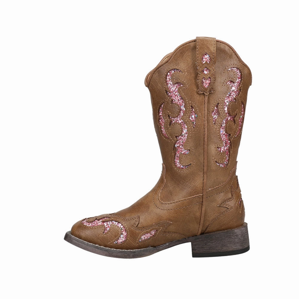 City Wear Glitter Gypsy Square Toe Cowboy Boots  (Little Kid-Big Kid)